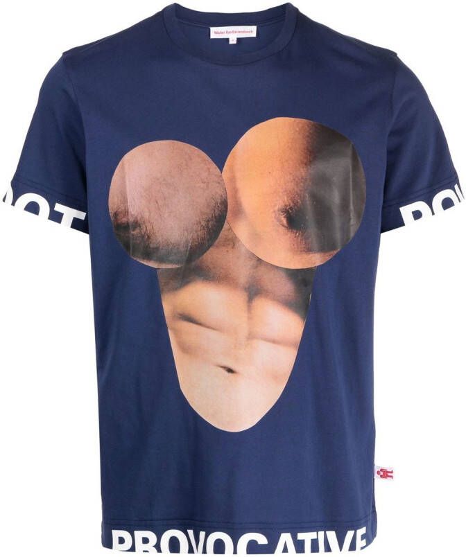 Walter Van Beirendonck T-shirt met print Blauw