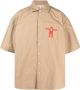 Walter Van Beirendonck Overhemd met logoprint Bruin - Thumbnail 1