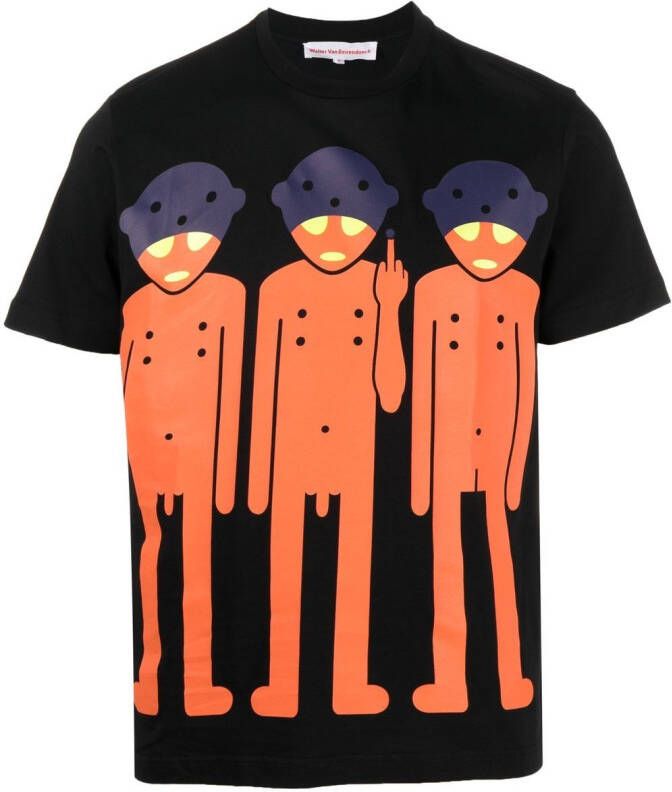 Walter Van Beirendonck T-shirt met grafische print Zwart