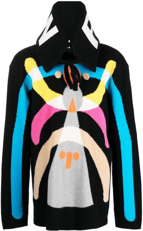 Walter Van Beirendonck Trui met abstracte print Zwart
