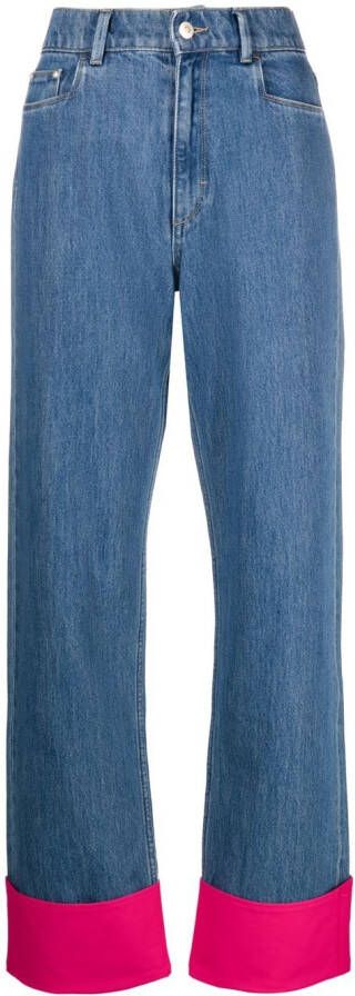 Wandler Jeans met contrasterende cuffs Blauw