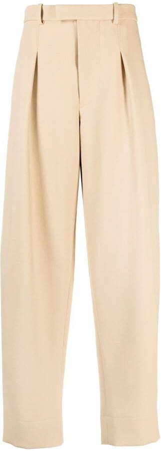 WARDROBE.NYC Broek met wijde pijpen Beige