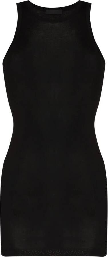 WARDROBE.NYC Ribgebreide mini-jurk Zwart