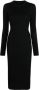WARDROBE.NYC Wollen midi-jurk Zwart - Thumbnail 1
