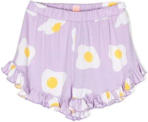 WAUW CAPOW by BANGBANG Augusta egg-print shorts Paars