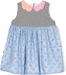 WAUW CAPOW by BANGBANG Hibiscus embroidered sleeveless dress Blauw