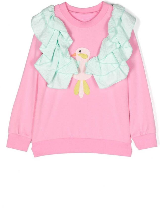 WAUW CAPOW by BANGBANG Sweater met ruches Roze