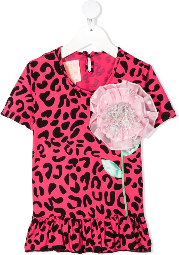 WAUW CAPOW by BANGBANG T-shirt met luipaardprint Roze