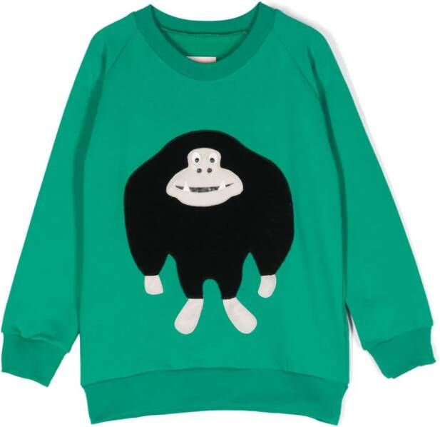 WAUW CAPOW by BANGBANG Sweater met logoprint Groen