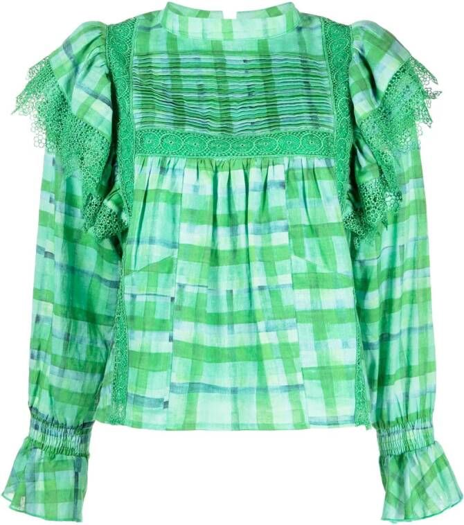 We Are Kindred Geruite blouse Groen