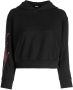 We11done Cropped hoodie Zwart - Thumbnail 1