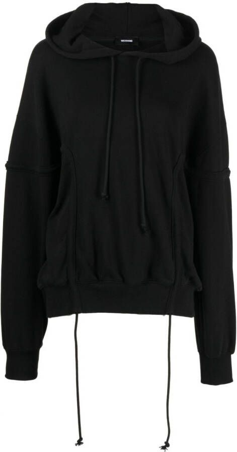 We11done Katoenen hoodie Zwart