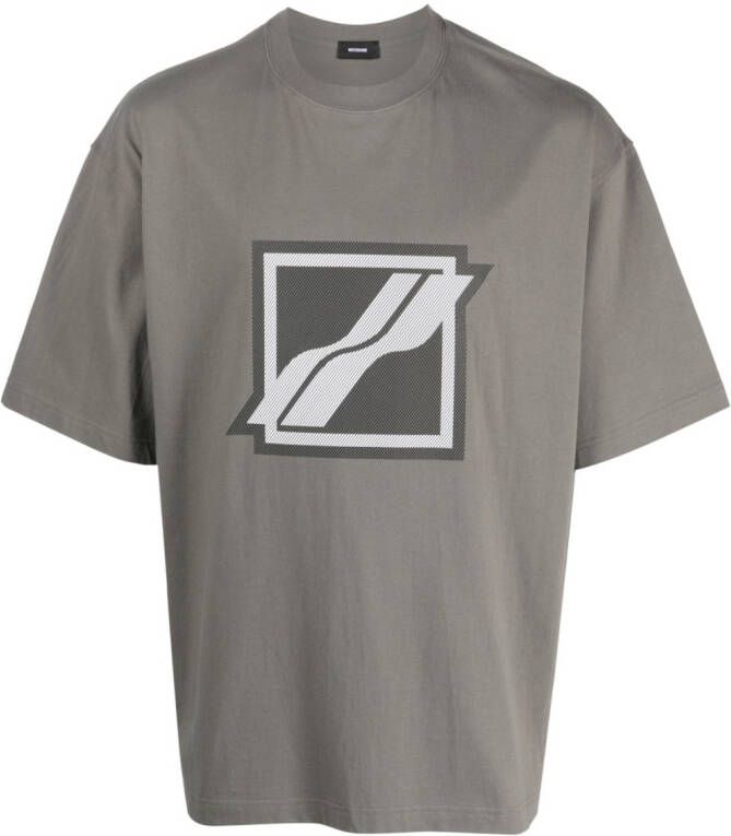 We11done logo-print cotton T-shirt Groen