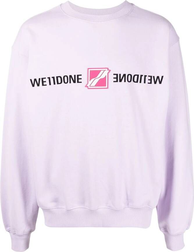 We11done Sweater met logo Paars