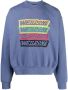 We11done Sweater met logoprint Blauw - Thumbnail 1