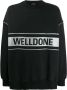 We11done Sweater met logoprint Zwart - Thumbnail 1