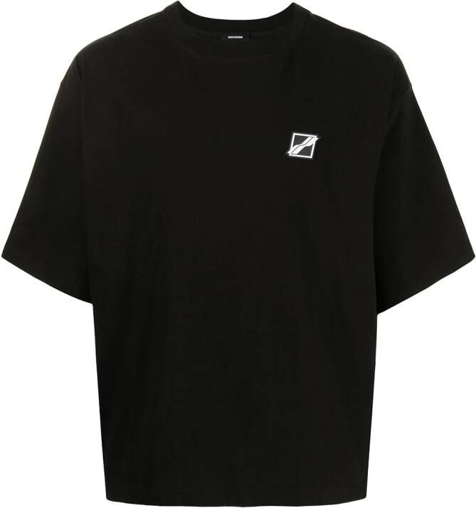 We11done T-shirt met logopatch Zwart