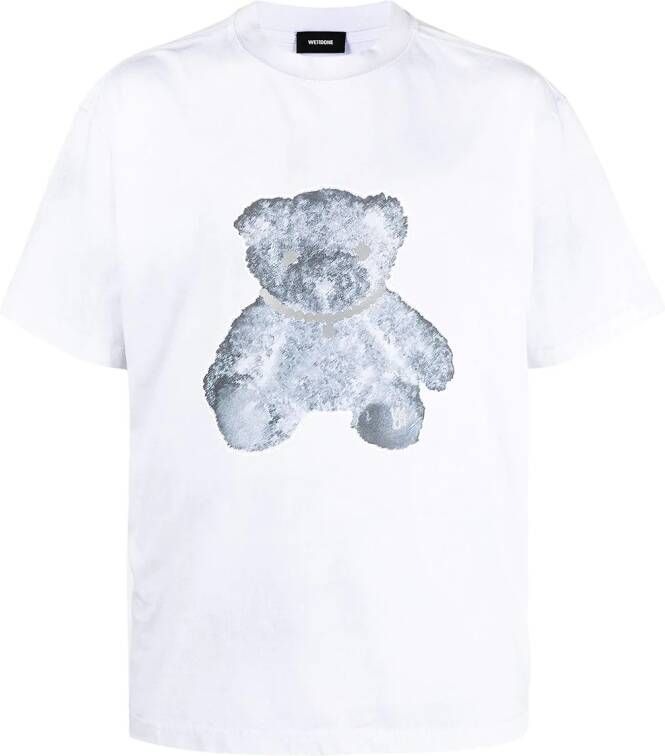 We11done T-shirt met print Wit