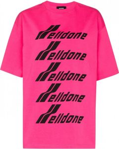 We11done T-shirt met ronde hals Roze