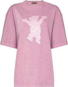 We11done T shirt met teddybeerprint dames katoen polyurethaan XL Roze