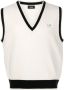 We11done Tweekleurig gilet Wit - Thumbnail 1