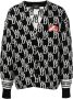 We11done Vest met monogram Zwart - Thumbnail 1