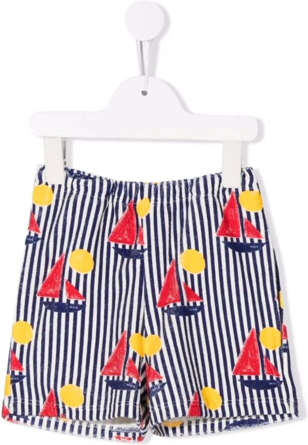 Weekend House Kids. Shorts met bootprint Wit