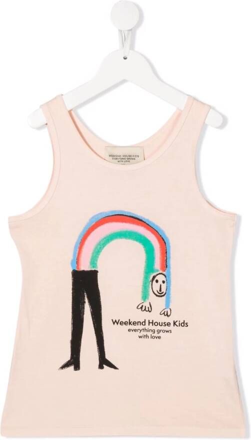 Weekend House Kids. Tanktop met print Roze