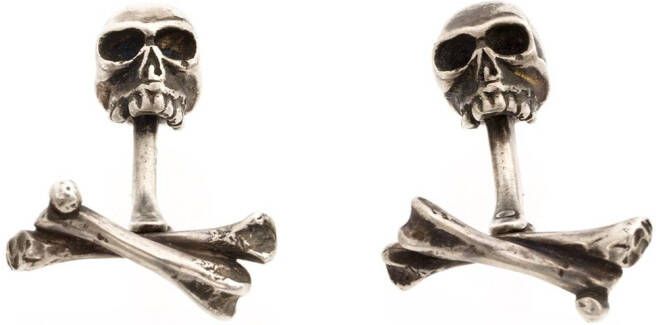 WERKSTATT:MÜNCHEN skull cufflinks Zilver