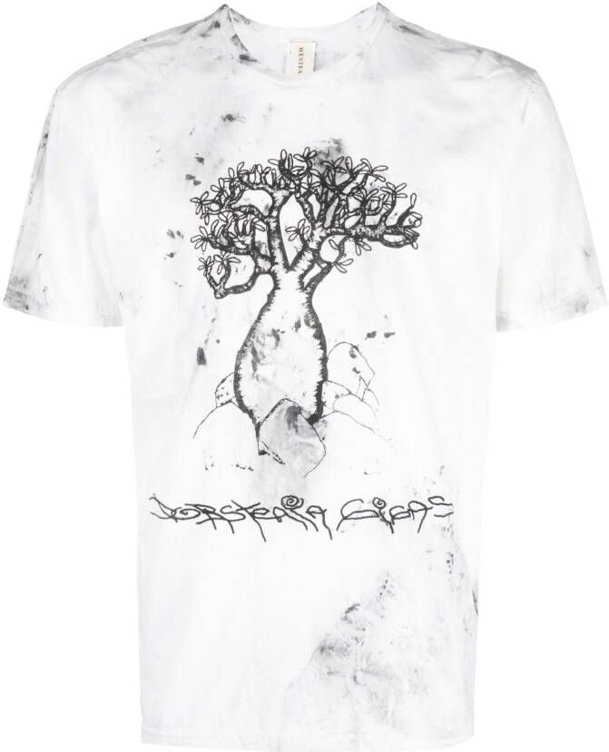 WESTFALL T-shirt met print Wit