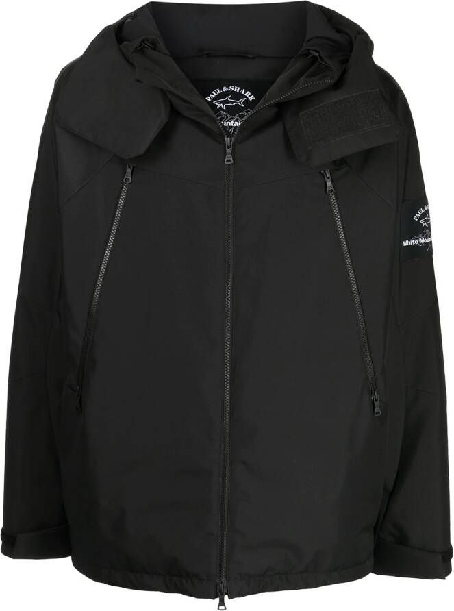 White Mountaineering Jack met capuchon Zwart