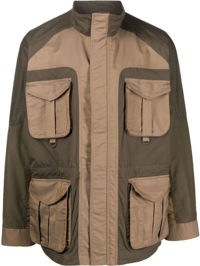 White Mountaineering Jack met cargo zakken Bruin