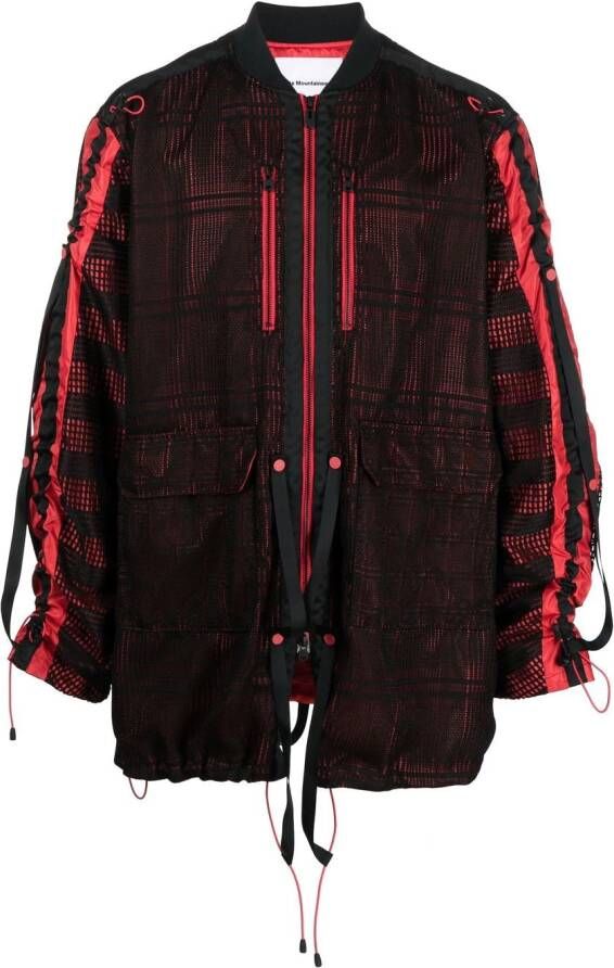 White Mountaineering Jack met mesh vlakken Zwart