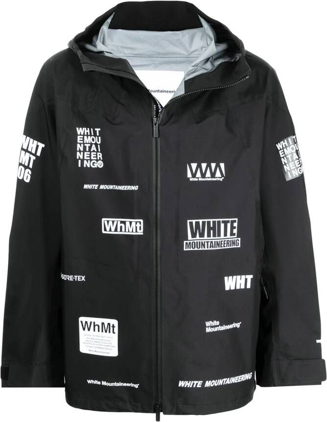 White Mountaineering Jack met print Zwart
