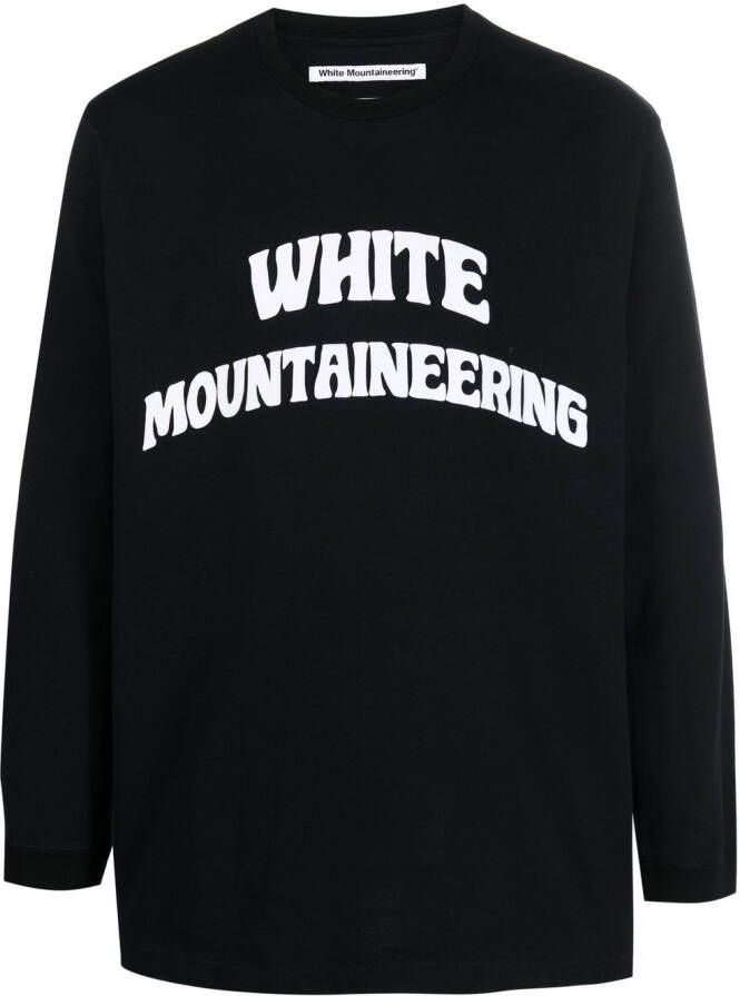 White Mountaineering Sweater met logoprint Zwart
