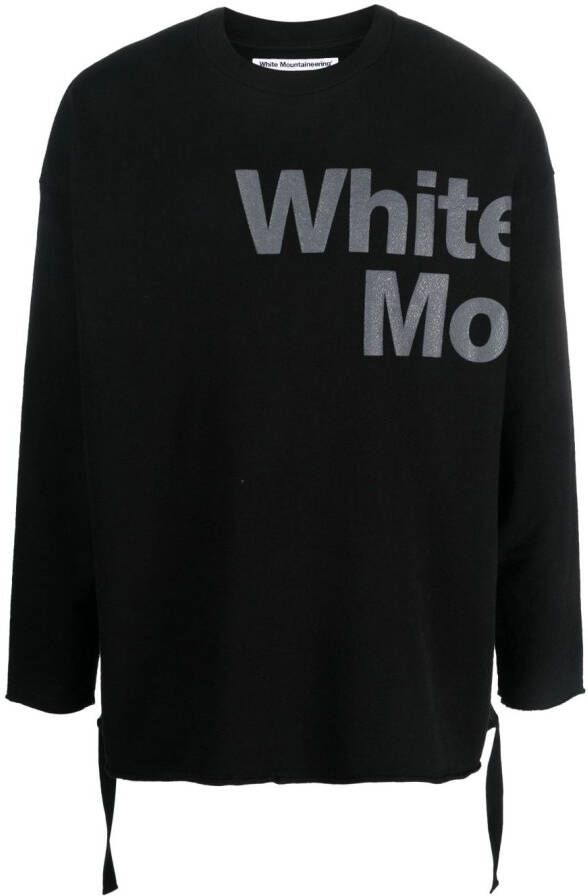 White Mountaineering Sweater met logoprint Zwart