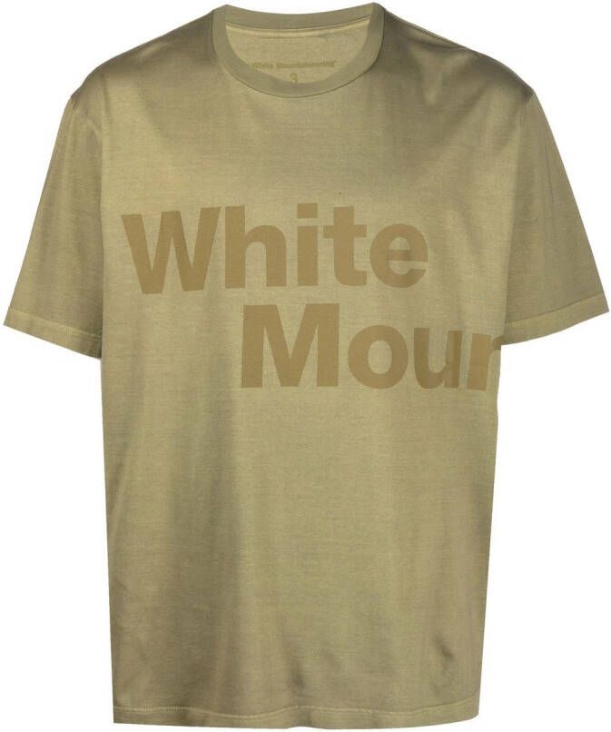 White Mountaineering T-shirt met logoprint Groen