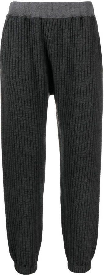White Mountaineering Geribbelde trainingsbroek Grijs