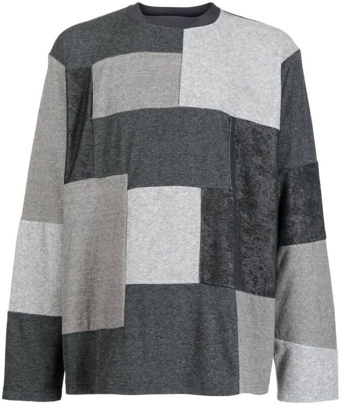 White Mountaineering Sweater met colourblocking Grijs