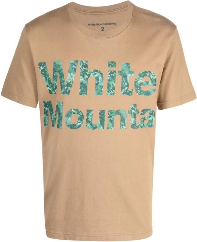 White Mountaineering T-shirt met logoprint Beige