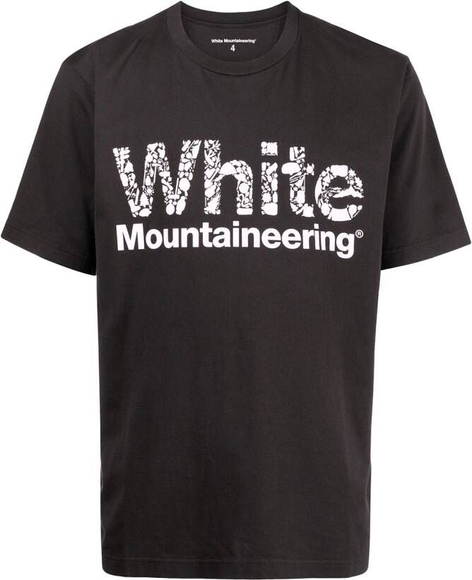 White Mountaineering T-shirt met logoprint Zwart