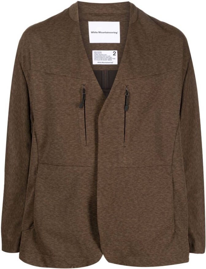 White Mountaineering Wollen jack Bruin