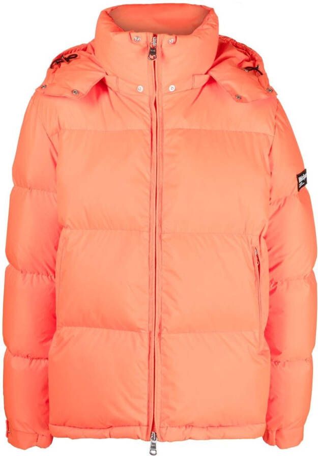 White:Space Gewatteerd jack met logopatch Oranje