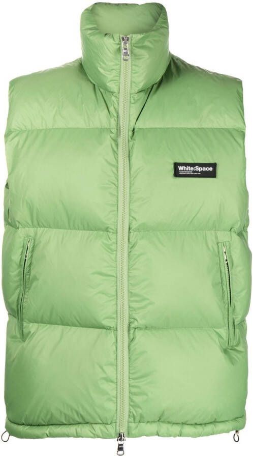 White:Space Bodywarmer met logopatch Groen