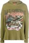 Who Decides War Hoodie met print Groen - Thumbnail 1