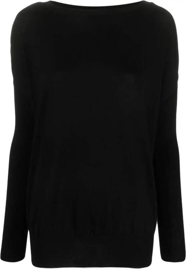 Wild Cashmere Ribgebreide trui Zwart