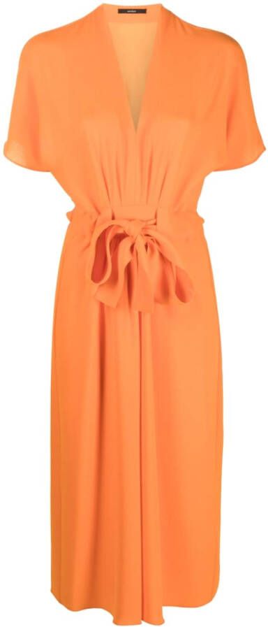 Windsor Midi-jurk met ceintuur Oranje