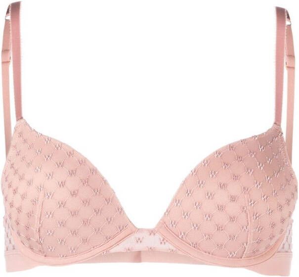 Wolford Bh met geborduurd logo Roze