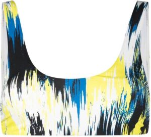 Wolford Bikinitop met abstracte print Geel