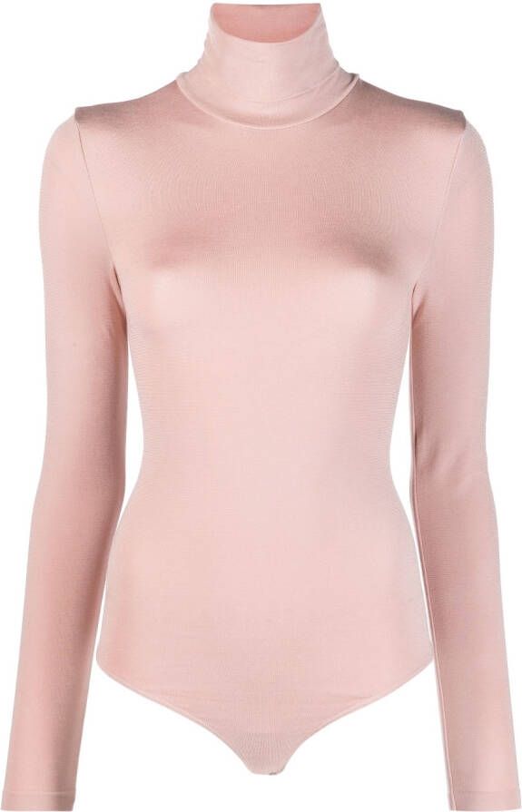 Wolford Body met col Roze